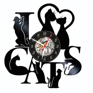 I LOVE CATS-ceas de perete - casă & stil de viață - accesorii pentru decorat casa - decorațiuni de pereți, decorațiuni suspendate - ceasuri de perete - Artynos.ro