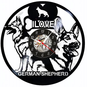 LOVE- GERMAN SHEPHERD- ceas de perete - casă & stil de viață - accesorii pentru decorat casa - decorațiuni de pereți, decorațiuni suspendate - ceasuri de perete - Artynos.ro