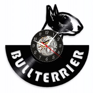 BULL TERRIER-ceas de perete - casă & stil de viață - accesorii pentru decorat casa - decorațiuni de pereți, decorațiuni suspendate - ceasuri de perete - Artynos.ro