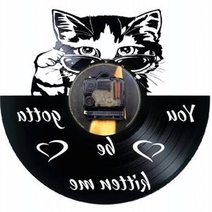 YOU GOTTA BE KITTEN ME!- ceas de perete - casă & stil de viață - accesorii pentru decorat casa - decorațiuni de pereți, decorațiuni suspendate - ceasuri de perete - Artynos.ro