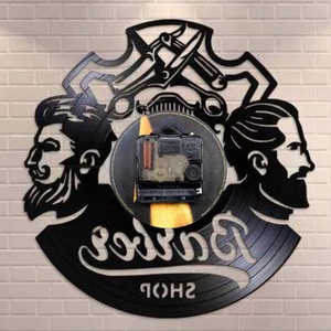 BARBERSHOP- ceas de perete - casă & stil de viață - accesorii pentru decorat casa - decorațiuni de pereți, decorațiuni suspendate - ceasuri de perete - Artynos.ro