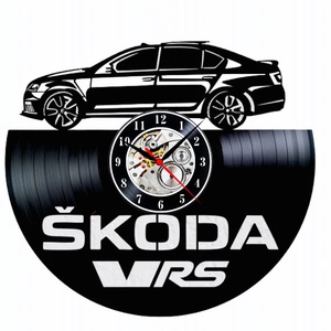 SKODA VRS- ceas de perete, Casă & Stil de viață, Accesorii pentru decorat casa, Decorațiuni de pereți, decorațiuni suspendate, Ceasuri de perete, , ARTYNOS