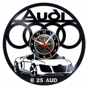 AUDI-ceas de perete(personalizabil), Casă & Stil de viață, Accesorii pentru decorat casa, Decorațiuni de pereți, decorațiuni suspendate, Ceasuri de perete, , ARTYNOS