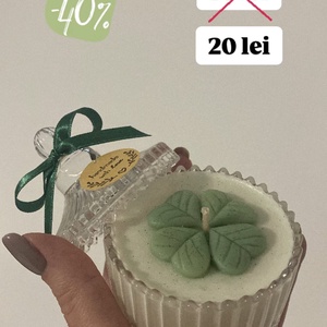 Lumânare parfumată Lucky clover 65g - Artynos.ro