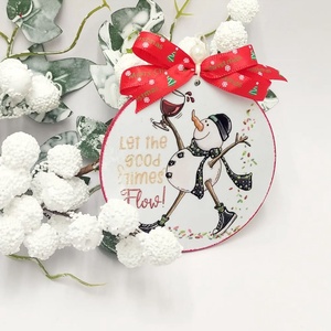 Glob lemn pentru Craciun,, Let the good times flow, Accesorii de Crăciun, Decorațiuni de Crăciun de casă, Decorațiuni pentru pomul de Crăciun, Decoupage, transfer și tehnici șervețel, Obiecte pictate, ARTYNOS