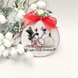 Glob lemn pentru Craciun, I make pour decisions, Accesorii de Crăciun, Decorațiuni de Crăciun de casă, Decorațiuni pentru pomul de Crăciun, Decoupage, transfer și tehnici șervețel, Obiecte pictate, ARTYNOS