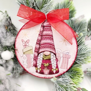 Glob Craciun, seria Craciunul gnomilor 8, 4293, Accesorii de Crăciun, Decorațiuni de Crăciun de casă, Decorațiuni pentru pomul de Crăciun, Decoupage, transfer și tehnici șervețel, ARTYNOS