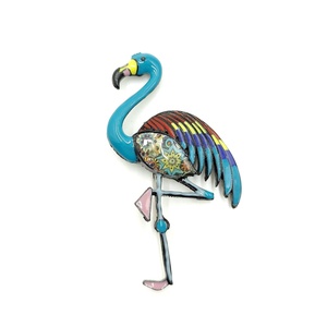 Brosa flamingo turcoaz, Bijuterii, Broșă, insigne, Insigne, Confecționarea bijuteriilor, ARTYNOS