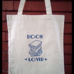 Tote bag Book Lover, Geantă și husă, Geantă pentru cumpărături, Geantă shopper, geantă tote, geantă textilă, Decoupage, transfer și tehnici șervețel, ARTYNOS