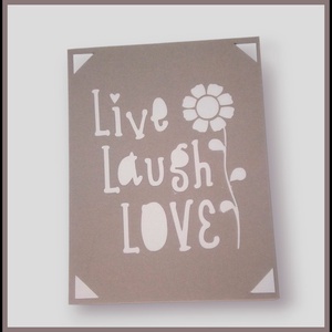 Felicitare 'Live, Laugh, Love' - casă & stil de viață - papetărie de hârtie - invitații - Artynos.ro