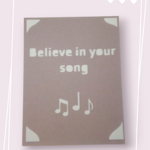 Felicitare 'Believe in your song' - casă & stil de viață - papetărie de hârtie - invitații - Artynos.ro