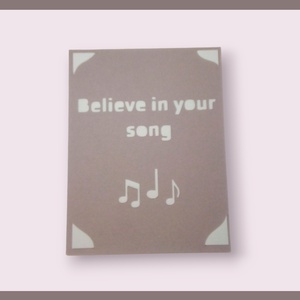 Felicitare 'Believe in your song' - casă & stil de viață - papetărie de hârtie - invitații - Artynos.ro