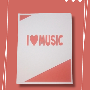 Felicitare 'I love music' - casă & stil de viață - papetărie de hârtie - invitații - Artynos.ro