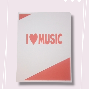 Felicitare 'I love music' - casă & stil de viață - papetărie de hârtie - invitații - Artynos.ro