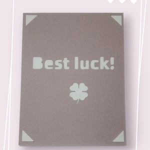 Felicitare 'Best luck', Accesorii locuință, Papetărie de hârtie, Invitații, Arta de hârtie, ARTYNOS