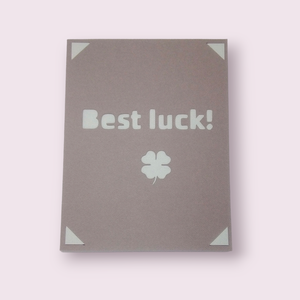 Felicitare 'Best luck' - casă & stil de viață - papetărie de hârtie - invitații - Artynos.ro