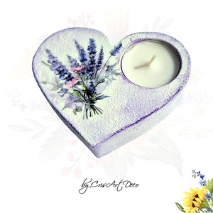 Suport decorativ pentru lumanare - buchet lavanda 115025 - casă & stil de viață - lumânări, parfumuri, arome - suport lumânări - Artynos.ro