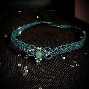 Colier choker micro macrame cu cristal Aventuri , Bijuterii, Coliere, Colier Y, Împletitură, Înnoda, ARTYNOS