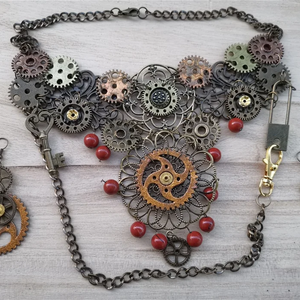 SET Colier și Cercei Steampunk, Bijuterii, Seturi de bijuterii, Confecționarea bijuteriilor, ARTYNOS