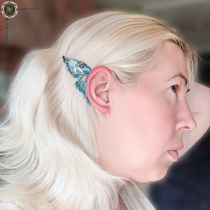 Cercei ear wrap Blue Fairy Wing - bijuterii - cercei - cercei și ornamente pentru urechi - Artynos.ro