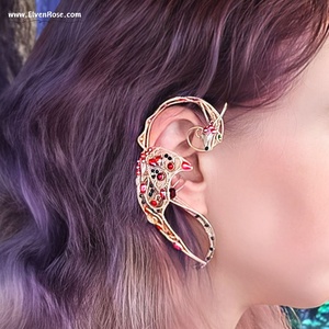 Cercel ear cuff Fire Dragoness - bijuterii - cercei - cercei și ornamente pentru urechi - Artynos.ro