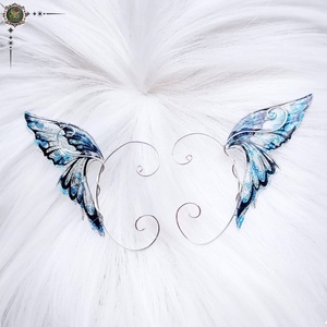 Cercei ear wrap Blue Fairy Wing - bijuterii - cercei - cercei și ornamente pentru urechi - Artynos.ro