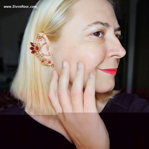 Cercel ear cuff Fire Sprite - bijuterii - cercei - cercei și ornamente pentru urechi - Artynos.ro