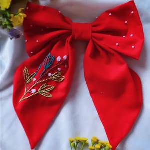 Fundiță pentru păr brodată, Îmbrăcăminte și modă, Accesorii păr, Clemă de păr și ac de păr, Broderie, Cusătură, ARTYNOS