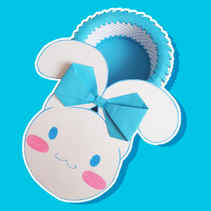 Cutie 3D origami cățel Cinnamoroll cu fundiță Sanrio, Accesorii locuință, Accesorii pentru decorat casa, Decorațiuni de masă și decorațiuni pentru rafturi , Cutii decor, cutii de suveniruri, Arta de hârtie, ARTYNOS