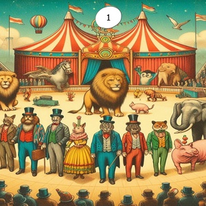 Semn de carte Circus - cărți și creații cu tematică muzicală, cadouri - semn de carte - Artynos.ro