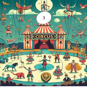 Semn de carte Circus - cărți și creații cu tematică muzicală, cadouri - semn de carte - Artynos.ro