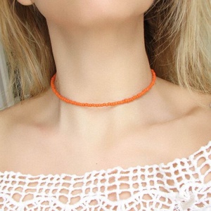 Choker finut portocaliu - Artynos.ro