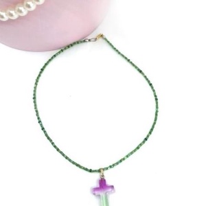 Choker finut verde  - Artynos.ro