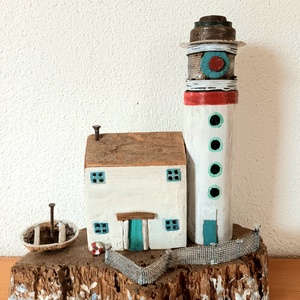 Lighthouse - casă & stil de viață - accesorii pentru decorat casa - picturi murale - artă de perete din lemn - Artynos.ro