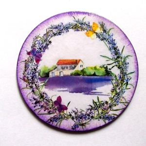 Magnet frigider lavanda 41268, Accesorii locuință, Accesorii pentru echipamente de bucătărie, Decorații de bucătărie, Magneți de frigider, Decoupage, transfer și tehnici șervețel, ARTYNOS