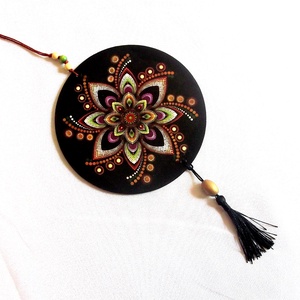 ornament pe lemn mandala 40966 - accesorii locuință - accesorii pentru decorat casa - decorațiuni de pereți, decorațiuni suspendate - decorațiuni suspendate - Artynos.ro