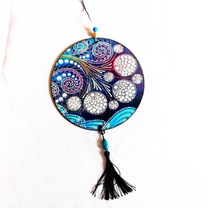 ornament pe lemn mandala 40967 - accesorii locuință - accesorii pentru decorat casa - decorațiuni de pereți, decorațiuni suspendate - decorațiuni suspendate - Artynos.ro