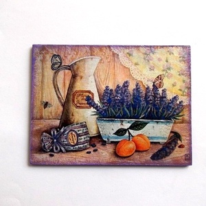 magnet frigider lavanda 36340, Accesorii locuință, Accesorii pentru echipamente de bucătărie, Decorații de bucătărie, Magneți de frigider, Decoupage, transfer și tehnici șervețel, ARTYNOS