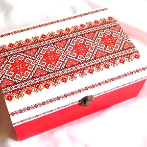 cutie cu motiv traditional 32264 - accessorii și unelte - lemn - cutie - Artynos.ro