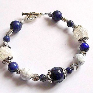 bratara ,agate,lapis lazuli si cristale stanca 32147 - Artynos.ro