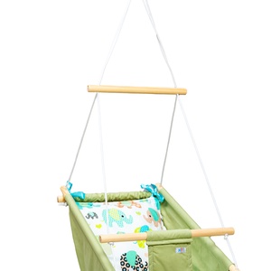 Leagăn Multifunctional Babyswing, Elefantel verde, Jucării și echipamente pentru copii, Leagăne pentru bebeluși și copii, Patchwork, matlasare, ARTYNOS