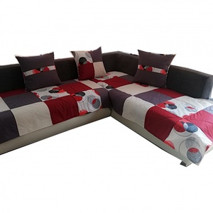 Set Huse Coltar bordo/gri - casă & stil de viață - textile de casă - cuvertură de pat - Artynos.ro