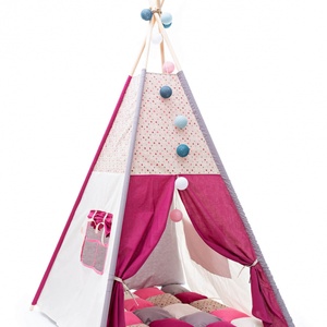 Cort TeePee Fucsia, Jucării și echipamente pentru copii, Corturi copii, căsuțe copii, Patchwork, matlasare, Țesătură, ARTYNOS