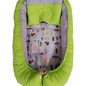 Set Baby Nest Animalute Din Padure, Verde Gri, Accesorii locuință, Echipament pentru camera copiilor, Cuib pentru copii, , ARTYNOS