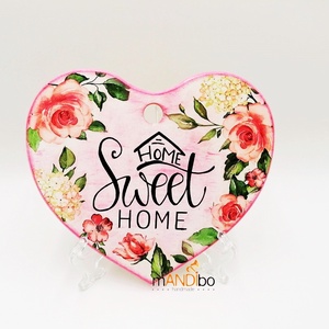 Tablou inimă Sweet home, Accesorii locuință, Accesorii pentru echipamente de bucătărie, Decorații de bucătărie, Decorațiuni de bucătărie, Decoupage, transfer și tehnici șervețel, ARTYNOS