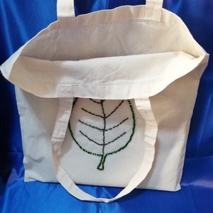 Sacoșă frunză verde - geantă și husă - geantă pentru cumpărături - geantă shopper, geantă tote, geantă textilă - Artynos.ro