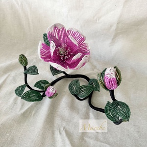 Aranjament floral unic-Magnolie realizata manual din mărgele de nisip - casă & stil de viață - accesorii pentru decorat casa - suport de flori - buchete de flori - Artynos.ro