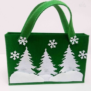 Pom de Crăciun verde - sac cadou, Accesorii de Crăciun, Cadouri de Crăciun, Împachetare cadouri Crăciun, Broderie, Cusătură, ARTYNOS