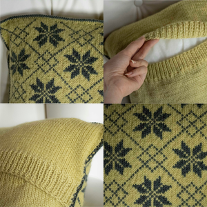 Fata de perna tricotata cu doua fete de 40x40cm la comanda din culori la alegere. - accesorii locuință - textile de casă - perne decorative, perne - Artynos.ro