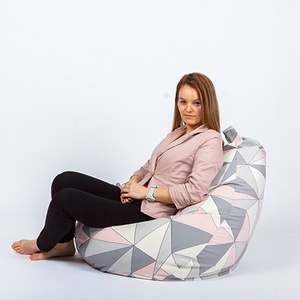 Fotoliu puf Triangle Avan, Accesorii locuință, Mobilier artizanal, Fotoliu puf bean bag, Fotografie, grafică, desen, ilustrație, Cusătură, ARTYNOS